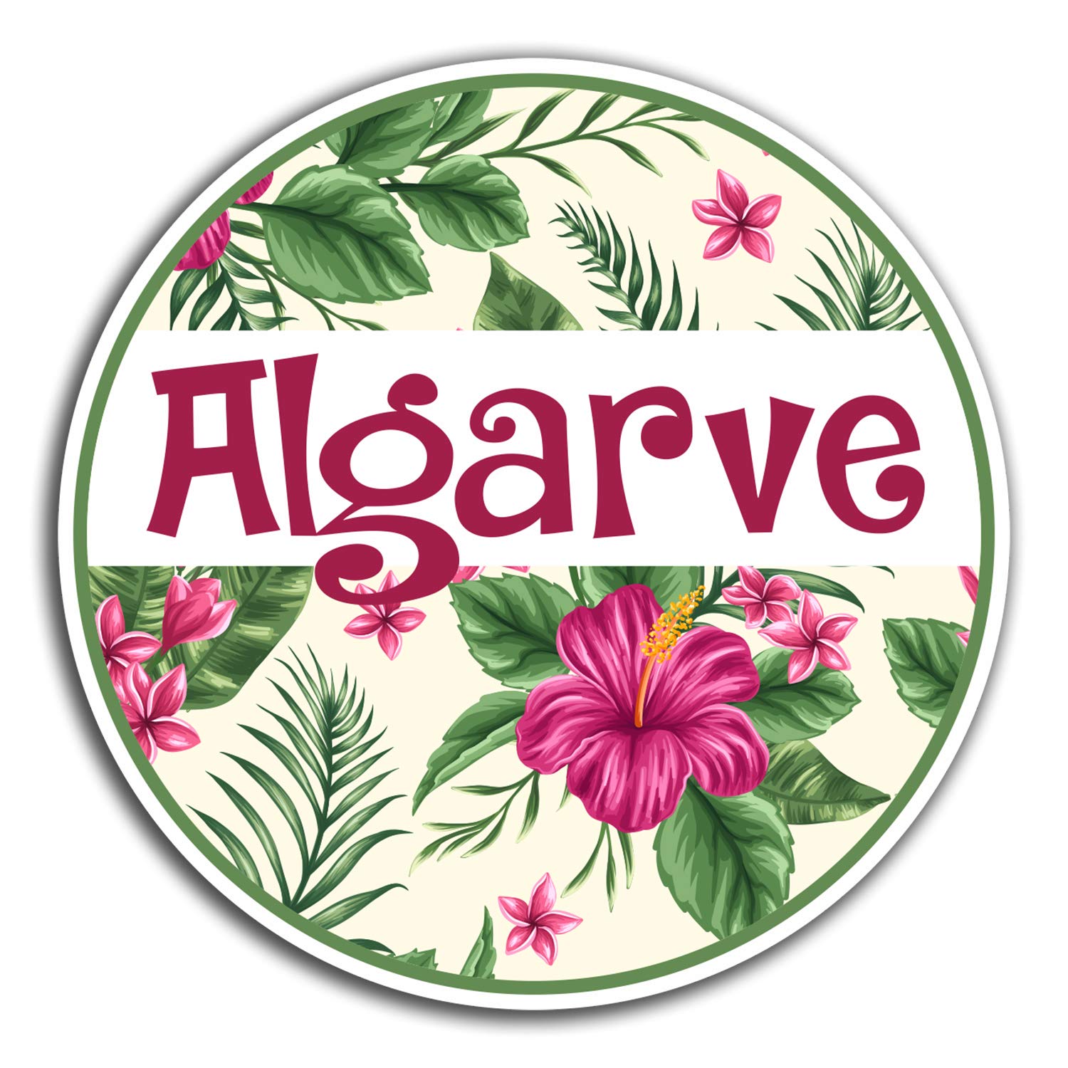 Destination Vinyl Ltd Multi 2 X 10Cm Algarve Portugal Vinyl Stickers - Travel Sticker Laptop Luggage #32777 (10Cm Wide)