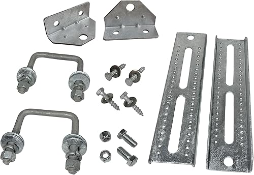 Kit de soporte de litera giratoria galvanizado de 10 pulgadas con accesorios para remolque de barco, se adapta a miembros cruzados de 2 x 3,
