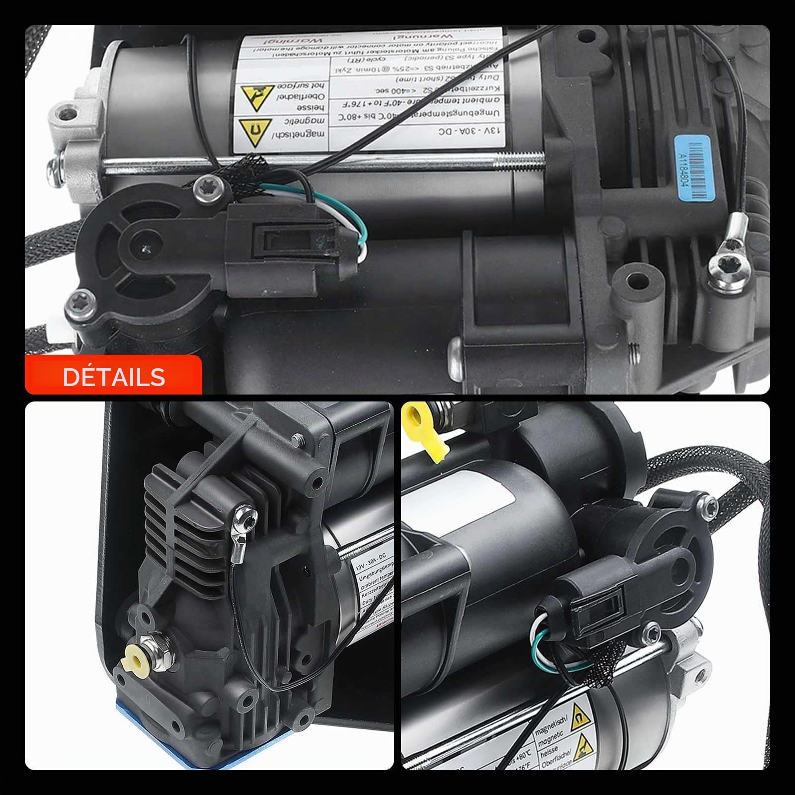 Frankberg Contrôle du niveau du compresseur de suspension pneumatique | LR061663; Compatible avec: Discovery III L319, R.a.n.g.e R.o.v.e.r Sport L320, Découverte IV L319