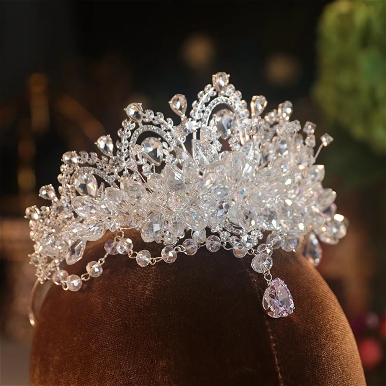 Tiaras de cristal para novia, corona de diamantes de imitación, tocados para concursos de belleza, accesorios para el cabello de boda