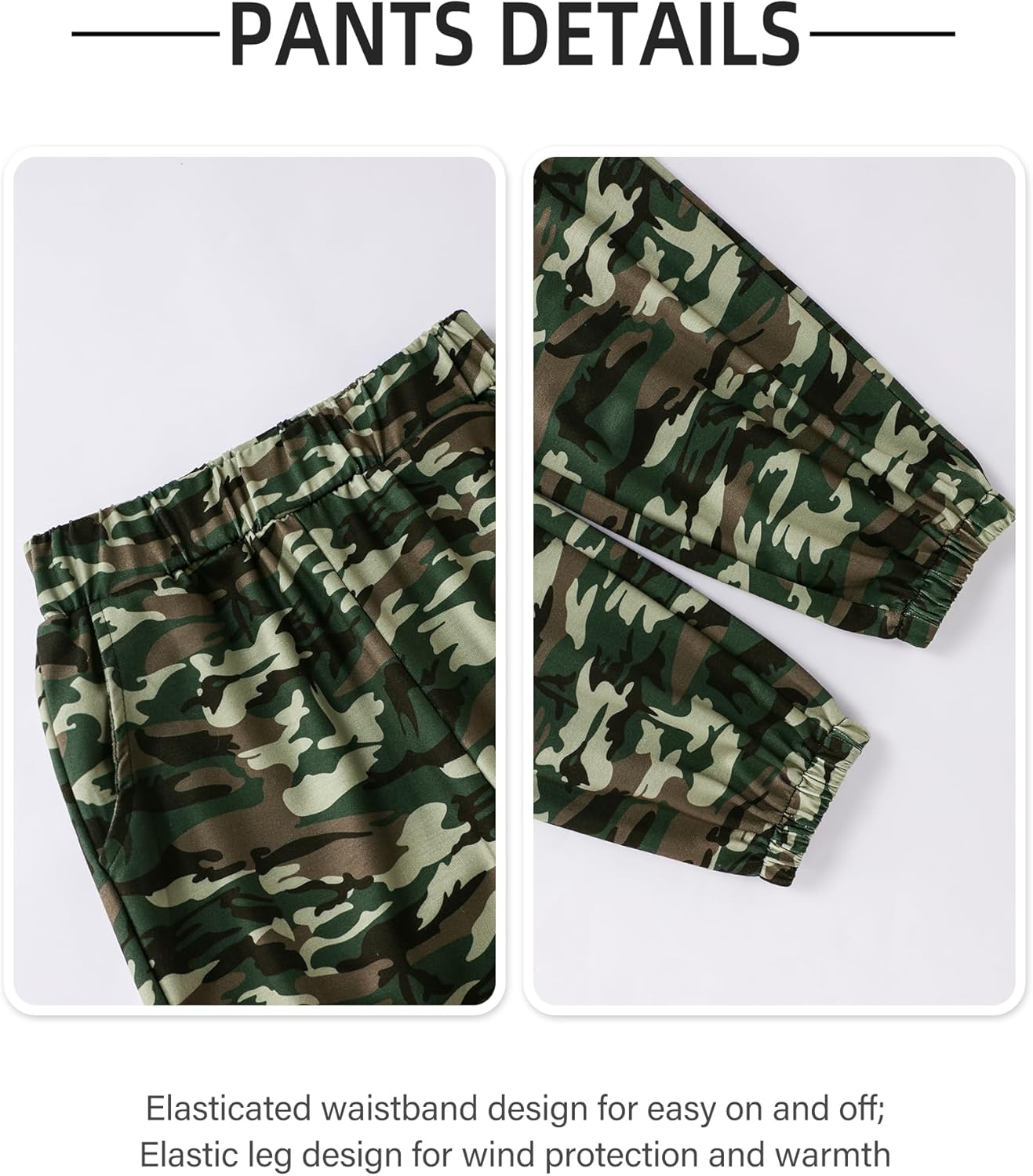 Girls' Clothing Sets Ribbed Knit Crewneck T-Shirt & Camo Print Elastic Waist Pants Girls Clothes Size 6-16Y - Image 4