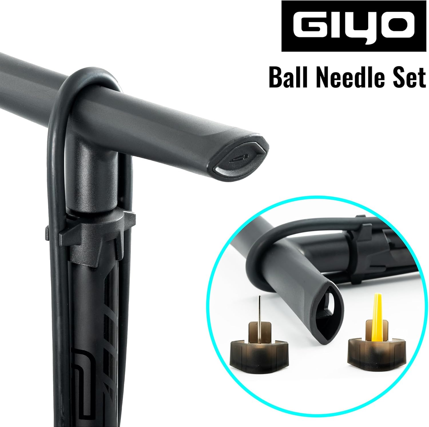 GIYO Bike Floor Pump - 3" Dual Scale Gauge - Road & MTB | One Handed Operation -Clever Valve for Presta & Schrader | Max 160PSI Steel Barrel (GF27)