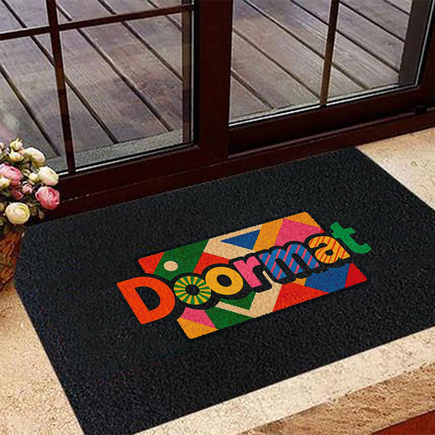 Zerbino Personalizzato con Logo Foto Scritta Zerbini Personalizzati Ingresso Esterno In Gomma Antiscivolo Tappeto Personalizzabile Interno per Casa Ufficio Aziendali,60x90cm