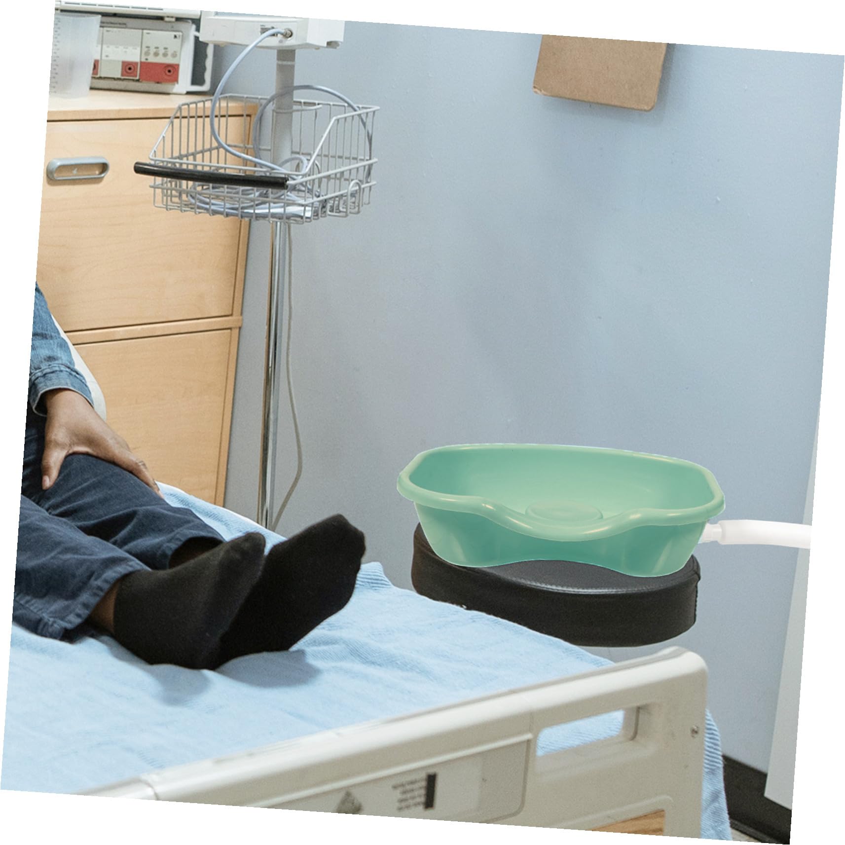 COLLBATH Ergonomisches Komfortabel aus Kunststoff Bett Haarwaschbecken mit Gebogenem Rand für Behinderte und Kinder für Haus und Bett Haarwäsche