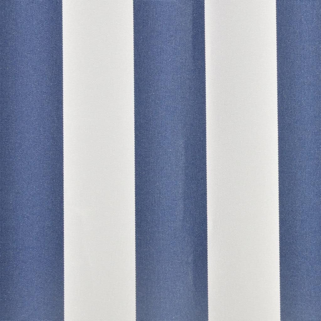 puraday Tela de repuesto para toldo 3 x 2,5 m Recubrimiento de toldo - Azul y blanco - Tela de toldo impermeable de poliéster con revestimiento de PU