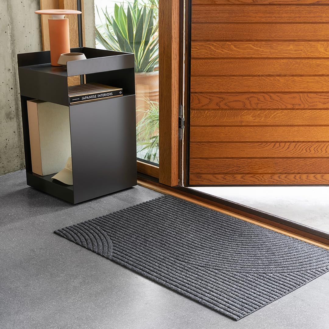 Stein Front Door mat, Indoor Outdoor Rug Waterproof, Scandinavian Home Decor, Fall Doormat, 2x3 Washable Rug - Grey