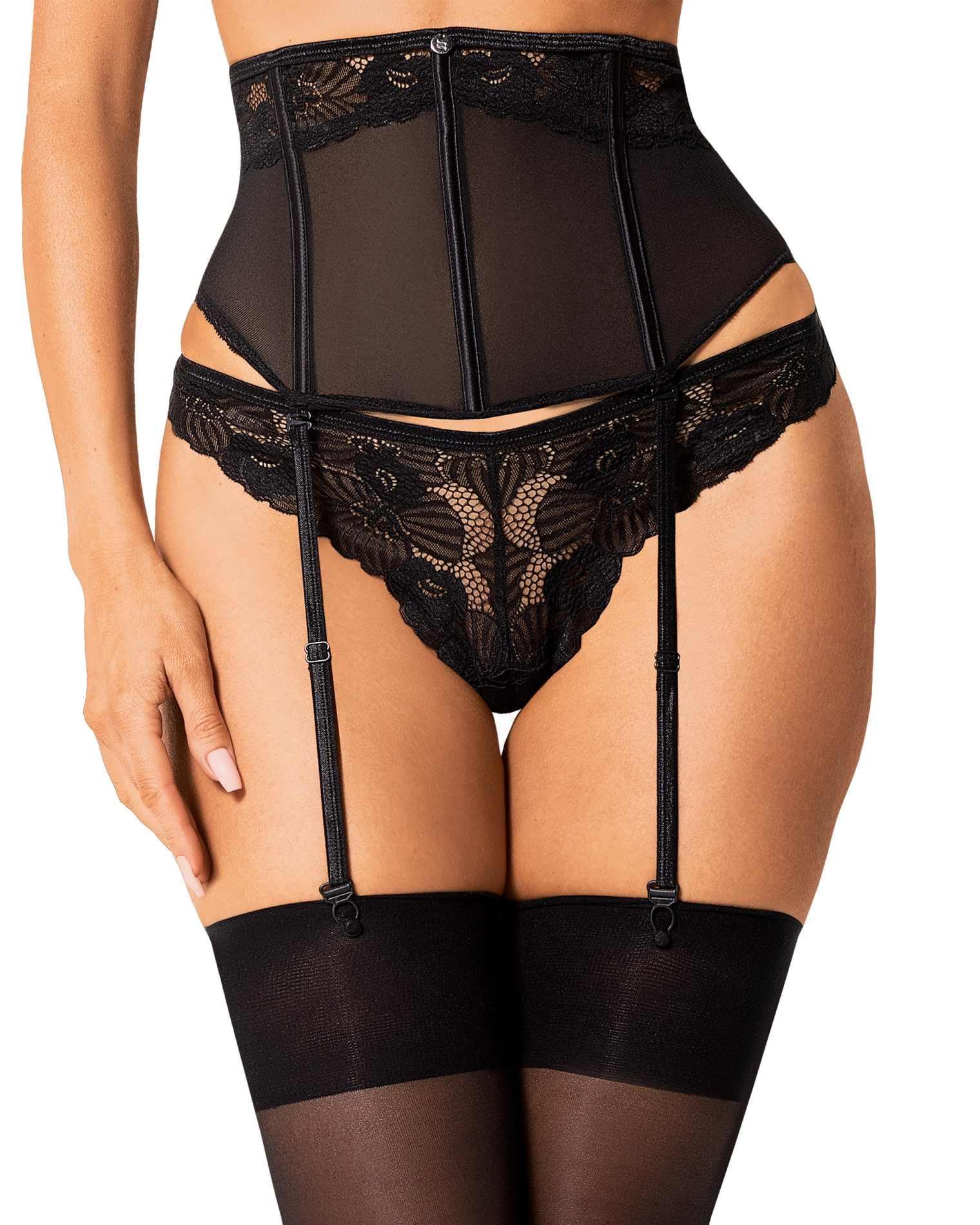 Obsessive Serena Love Porte-Jarretelles Taille Haute en Dentelle pour Femme