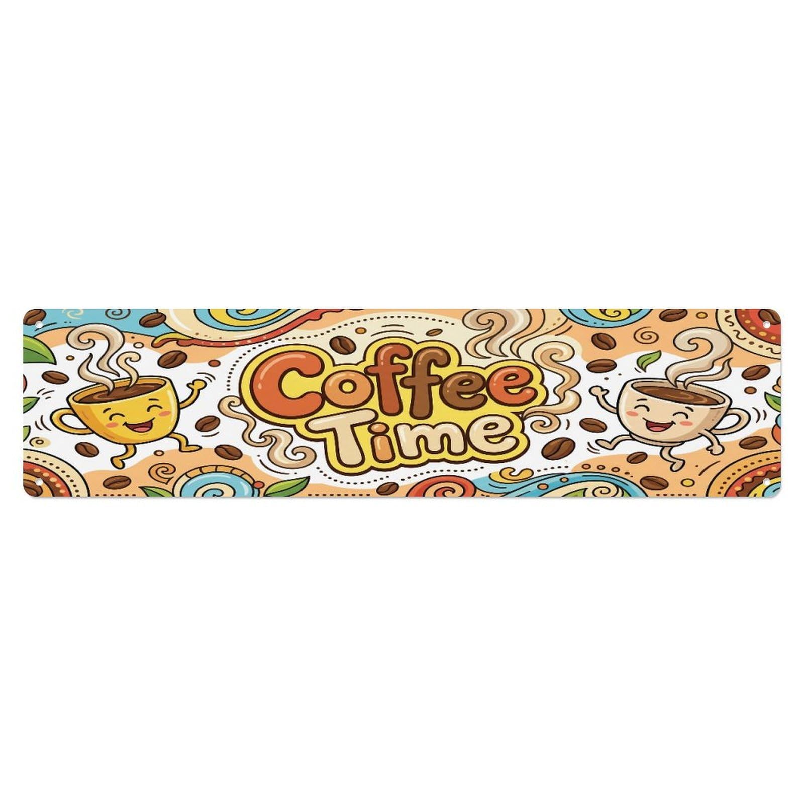 Metal Tin Sign Coffee Time Cafe