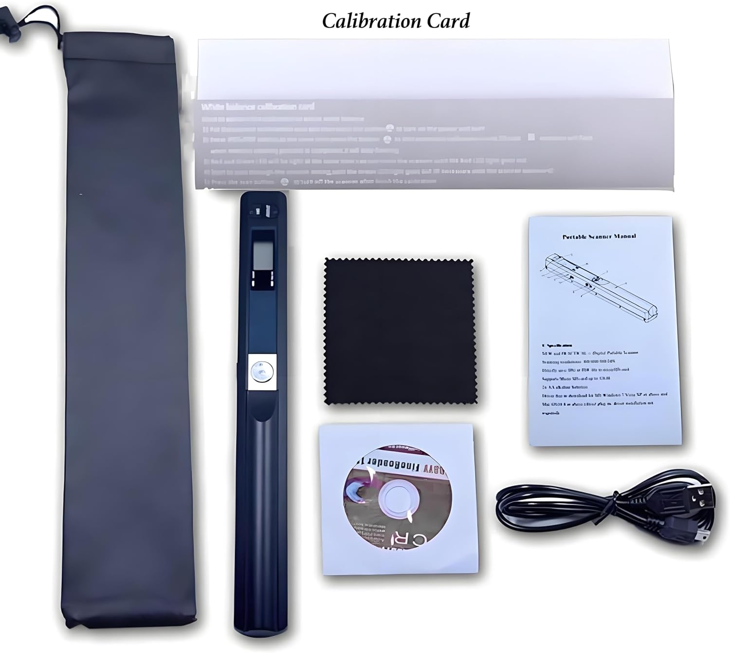 A4 Document Scanner, Portable Card Photo Scanner with 16GB Memory Card, Mini Handheld Receipt Scanners, USB Connection for Computer, Black, LNKH09