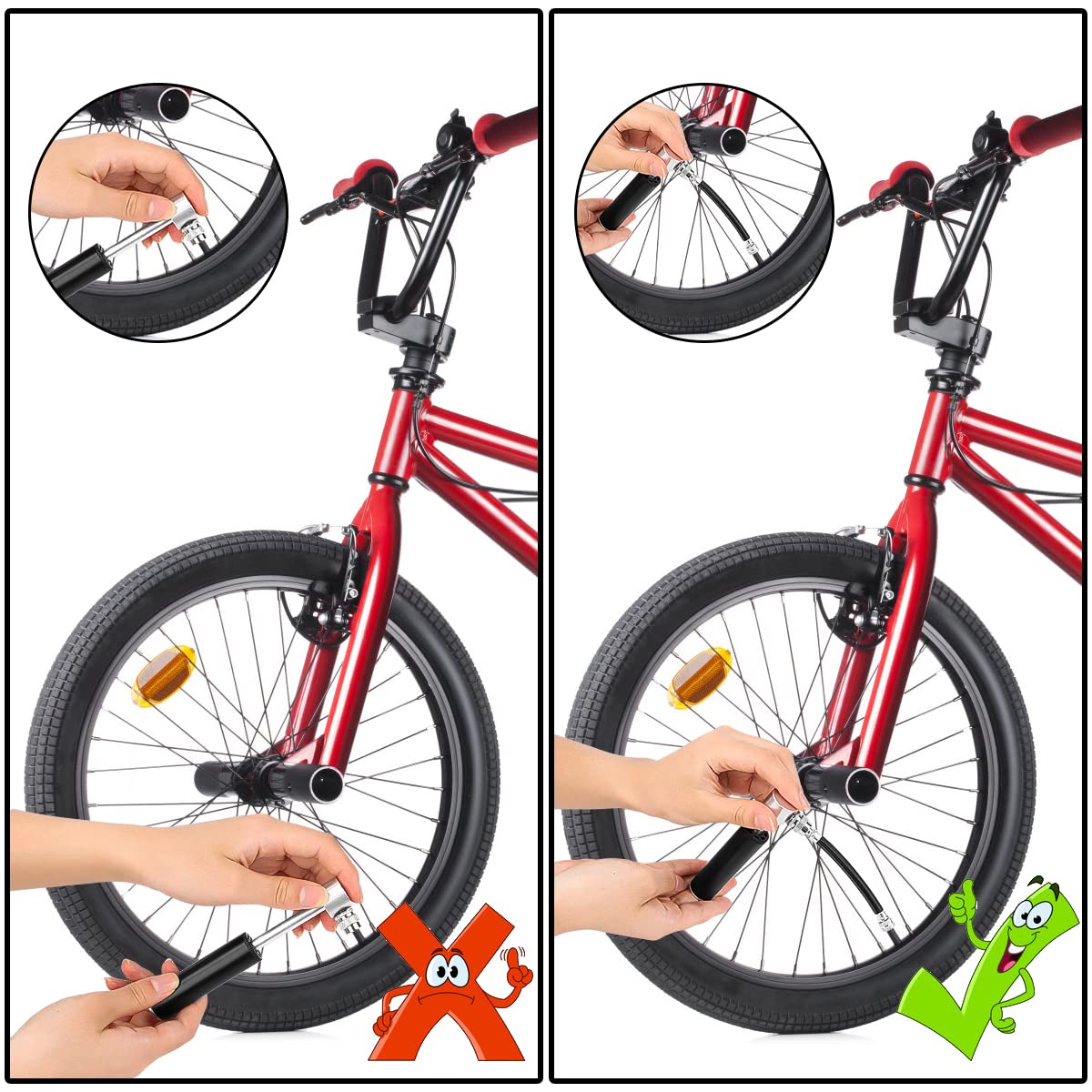 Mini Pompa Per Bicicletta Portatile - Doppia Valvola Presta/Schrader, Leggera 60g - Foto 3