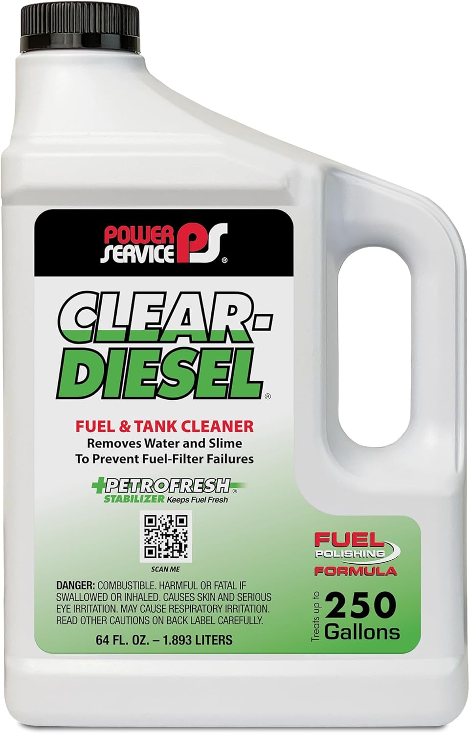 Power Service Clear-Diesel Fuel & Tank Cleaner - 64 Ounce (Pack of 6)
