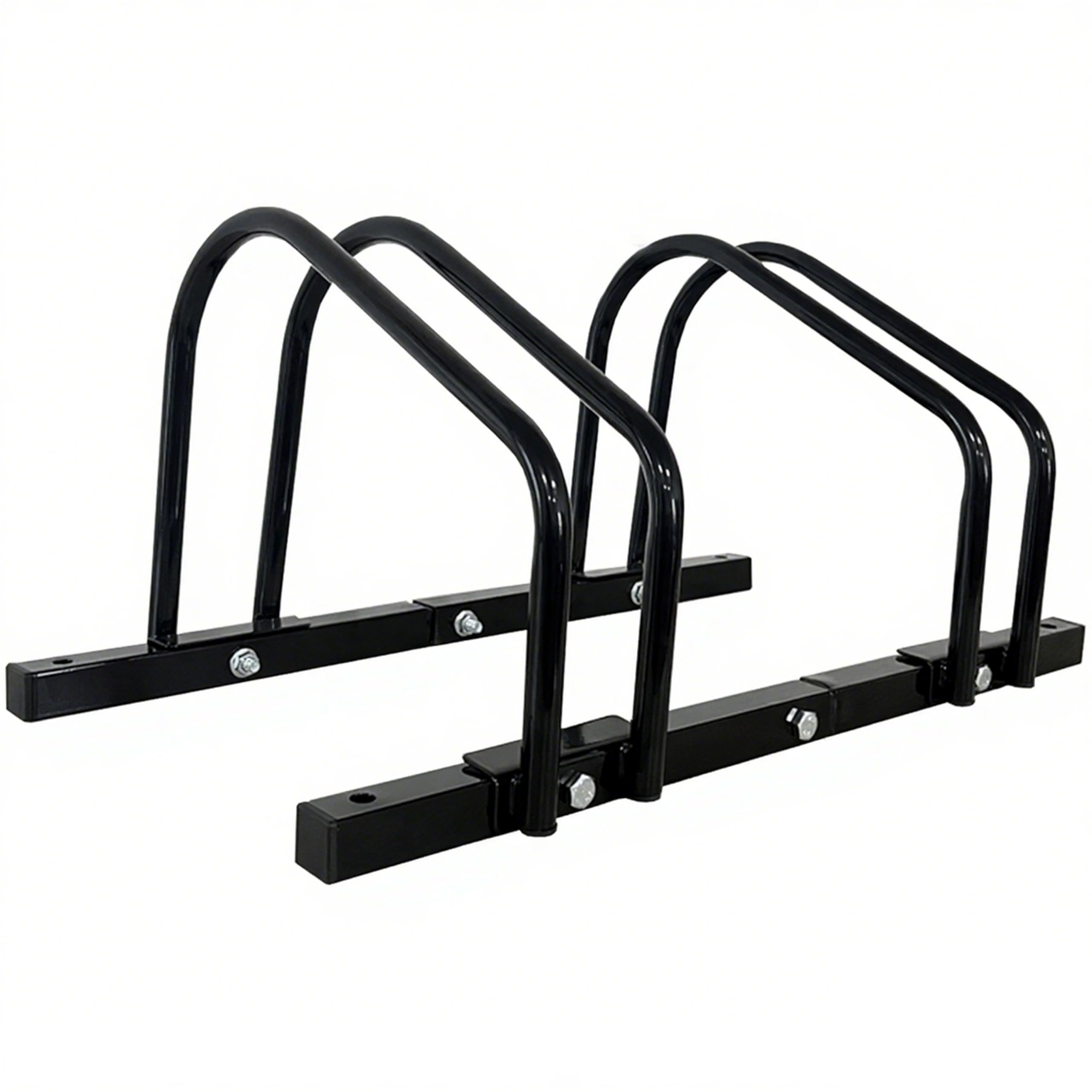 XINYI Bike Rack For Garage, 2 Bikes Stand For Garage Floor?Indoor/Outdoor bike Storage,Bicycle parking rack,Front/back Bike Stand For Mountain, Road And Kids Bikes