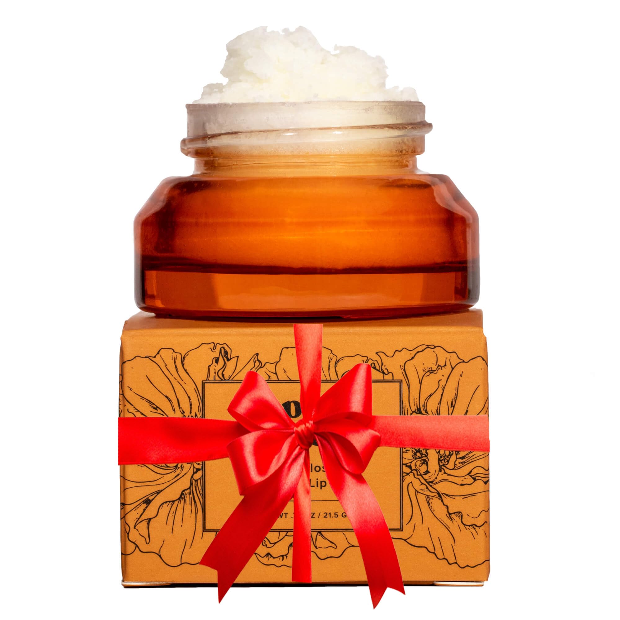 Natural Lip Scrub, Moisturizing Sugar Scrub for Dry Lips, Lip Scrubber Exfoliator with Essential Oils Smooths and Hydrates Lips, In Recyclable Glass Jars, Cruelty Free - Orange Blossom