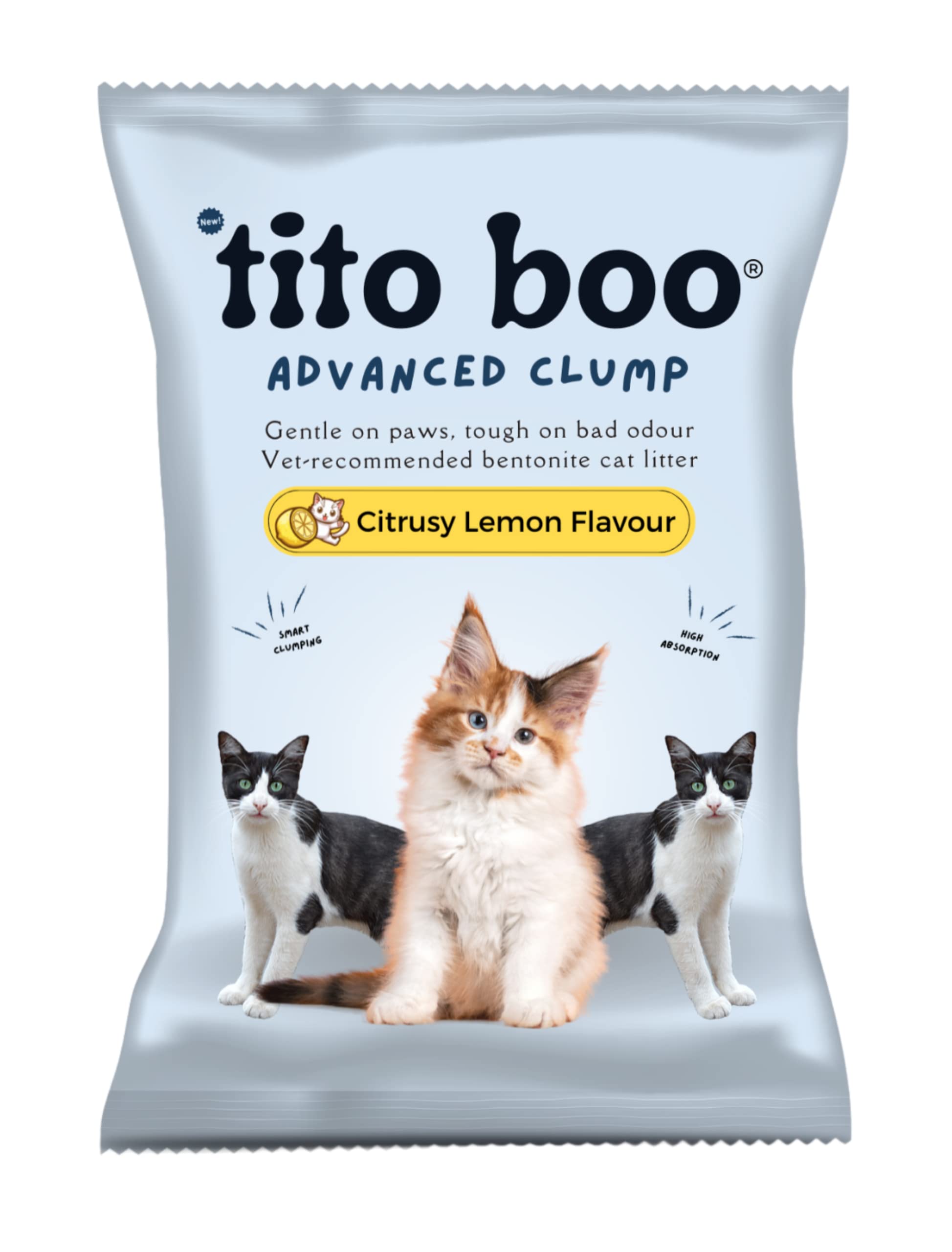 Tito Boo Scented Bentonite Cat Litter - 25 Kg - Money Saver Pack - All-Natural, Clumping, and Odor-Control Formula for Cats - Citrusy Lemon (B0C3RQVCXB) Amazon Price History, Amazon Price Tracker