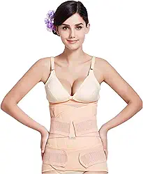 Kit de Cinta 3 em 1 Pós Parto Para Recuperação Cesárea Diástase com Suporte da Pelve Cintura e Barriga (P)