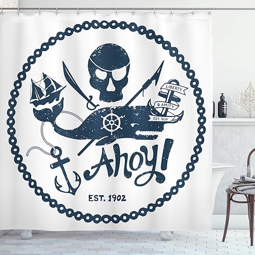 Miniatura 50 de Ambesonne Decor Collection cortina para regadera de baño de poliéster Gris y amarillo,Negro Blanco,Mostaza Camel,Gris carbón amarillo,Crema,Crema