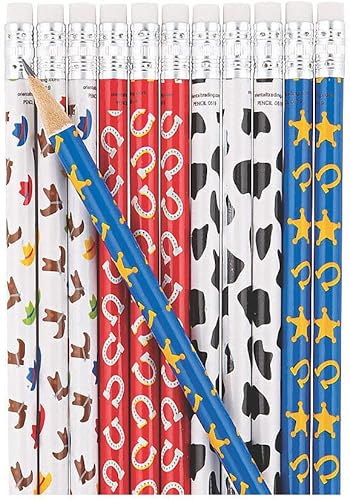 Miniatura 1 de Fun Express Lápices de iconos del oeste, juego de papelería divertido y vibrante con diseños icónicos del oeste, perfectos para manualidades