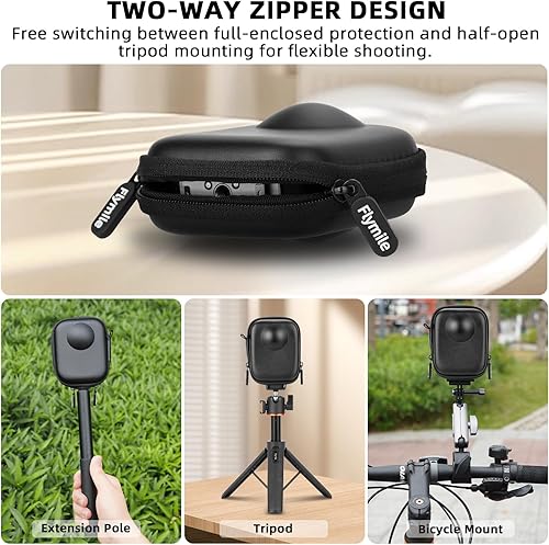 Miniatura 4 de Funda protectora de transporte para DJI Osmo 360 (para jaula y tapa de lente), bolsa pequeña de almacenamiento de viaje de poliuretano rígido