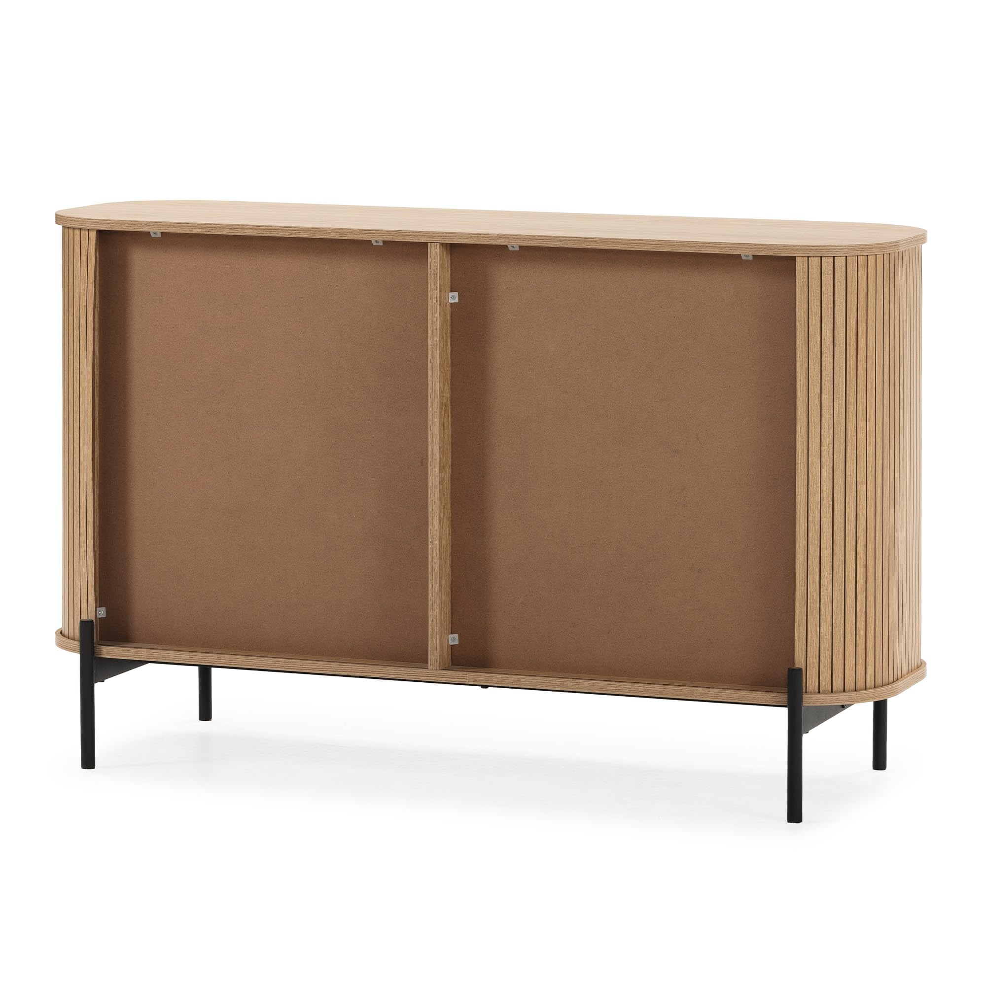 HOMN LIVING Aparador Mónaco 2 Puertas Color Roble, 120 cm (Ancho) 40 cm (Profundo) 75 cm (Altura)
