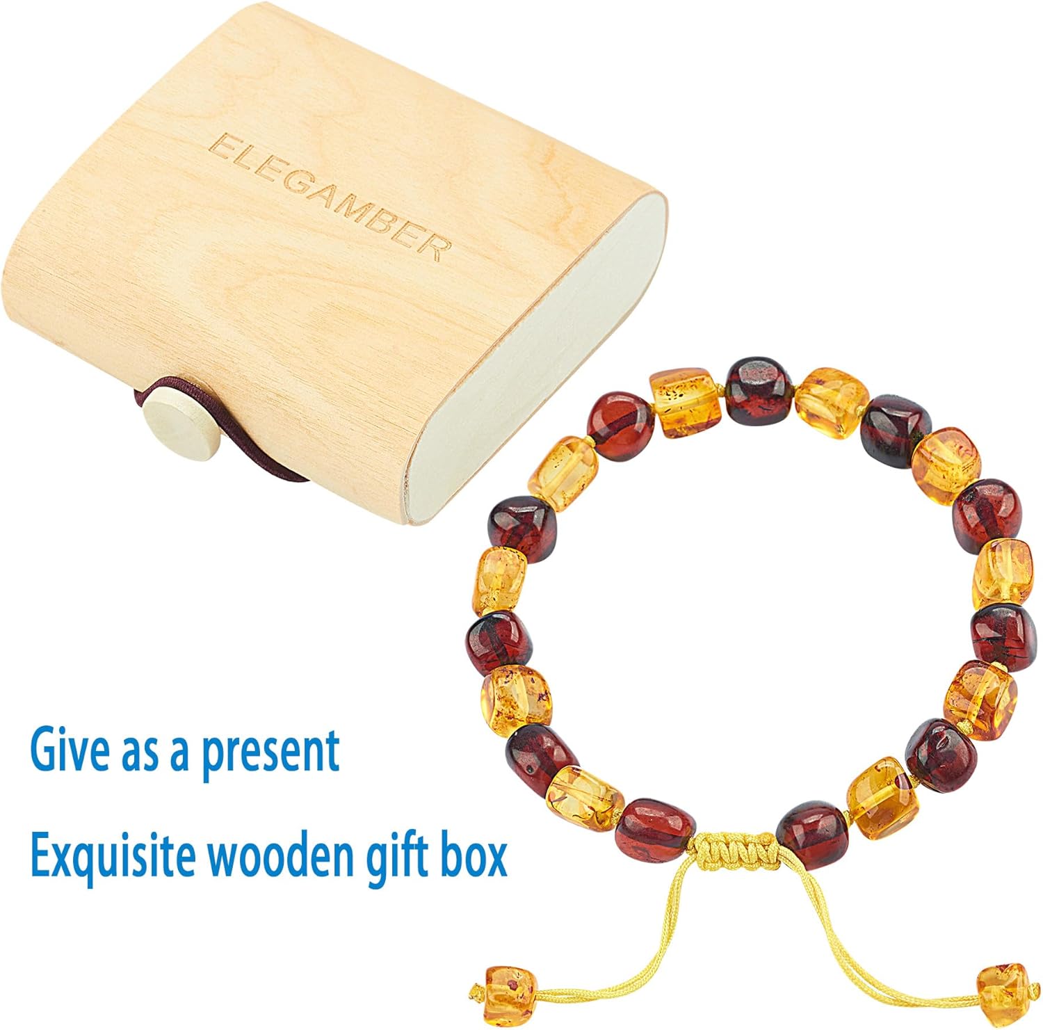 Baltic Amber Original Bracelet Gift Set - 100% Certified & Authentic Premium Quality Original Baltic Amber - Genuine Amber Stone Beads, Amber, Amber - Image 5