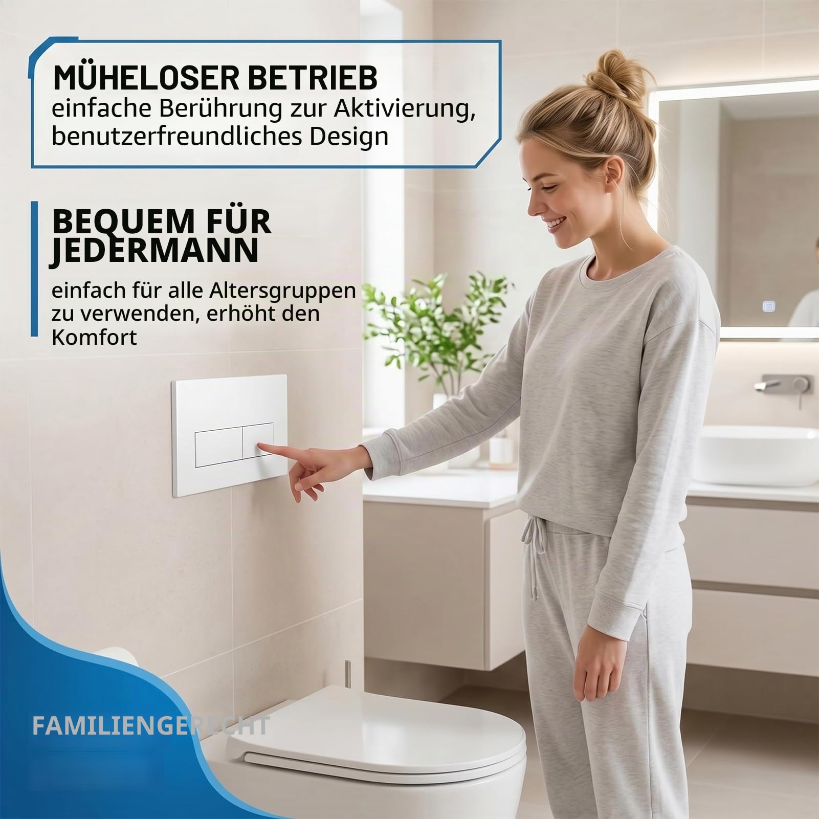 Wc Drückerplatte,Drückerplatte Wc,Betätigungsplatte Wc,2-Mengenspülung Ersatzplatt,Kompatibel Mit GEBERIT SIGMA01 UP300/320 Ersatzplatte 115.770.11.5,Mit Spülhebel-Set Und Einbaurahmen (Weiß)