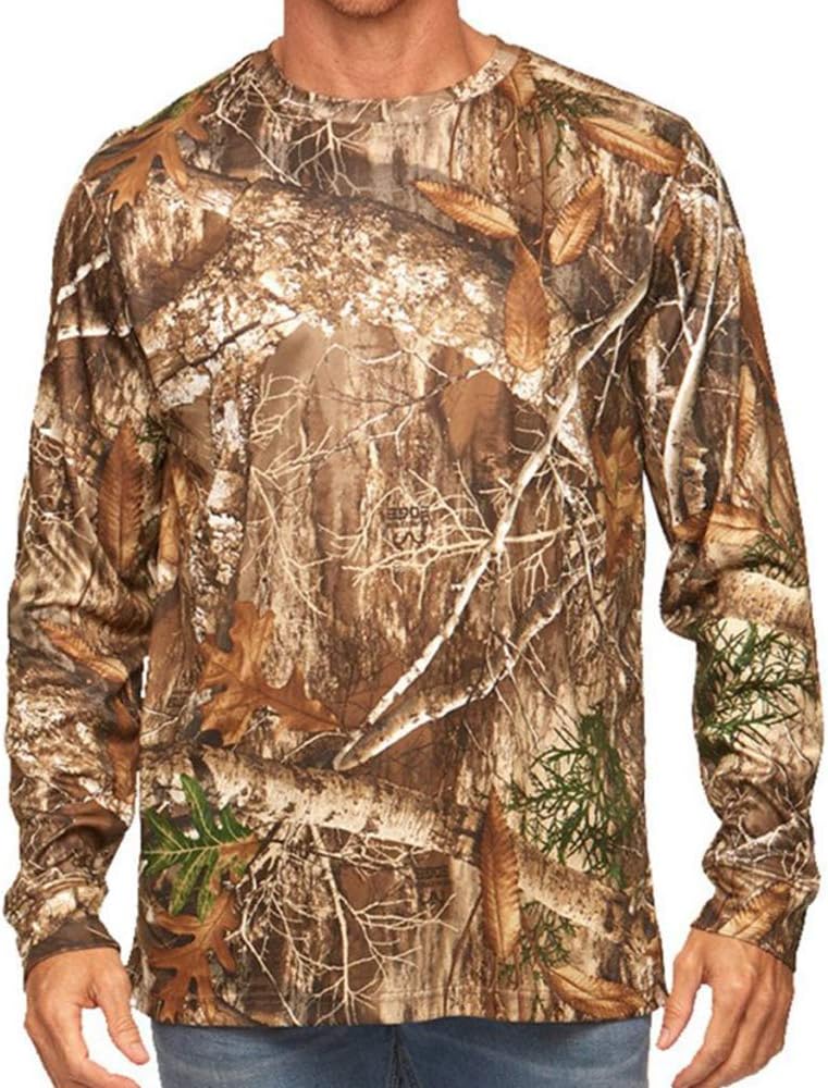 Realtree Men's Essential Camo Lightweight Performance Long Sleeve Shirt