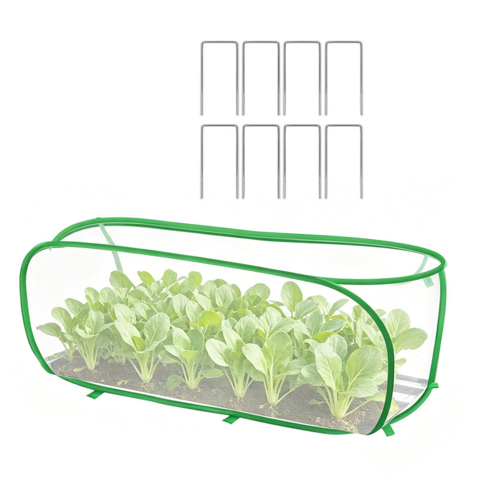 Bâche surélevée | 120 x 60 cm Filet à mailles fines pliable et portable | Protection en maille pour légumes | pour prévenir les petits animaux, protéger les fruits, les légumes, les et les