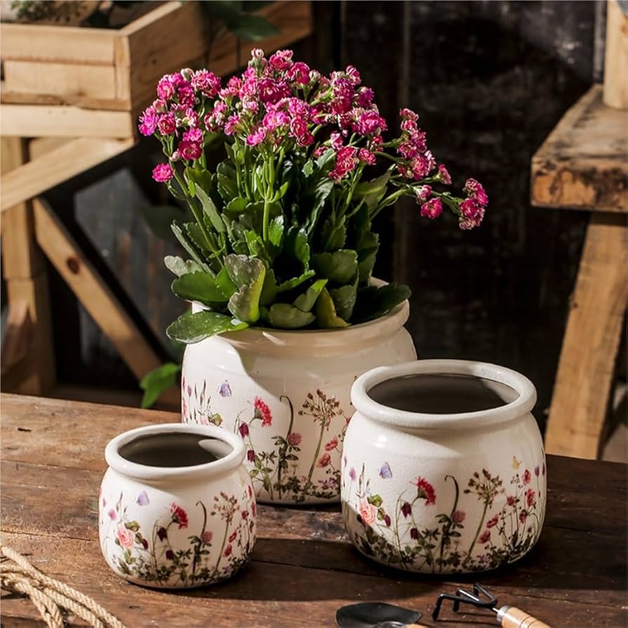 Houseシーン重鎮！Daniel Wang 12inch豪華3枚セット！ Amazon.com: Denique Rustic Ceramic Tall Floor Vase, Vintage