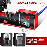 AMPCOM Zaciskarka przelotowa RJ45 do złączy STP Cat7/6A, UTP Cat6/5E/5, RJ45/RJ11