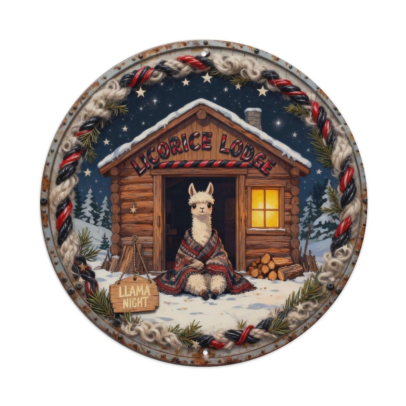Licorice Lodge Sign Metal Tin Sign Plaque