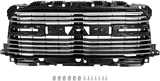 Front Grill Compatible with 2019-2024 Dodge Ram 2500 3500 Replacement for 68443922AA CH1200442 Front Bumper Grille Plastic(ABS) Chrome Silvery+Black