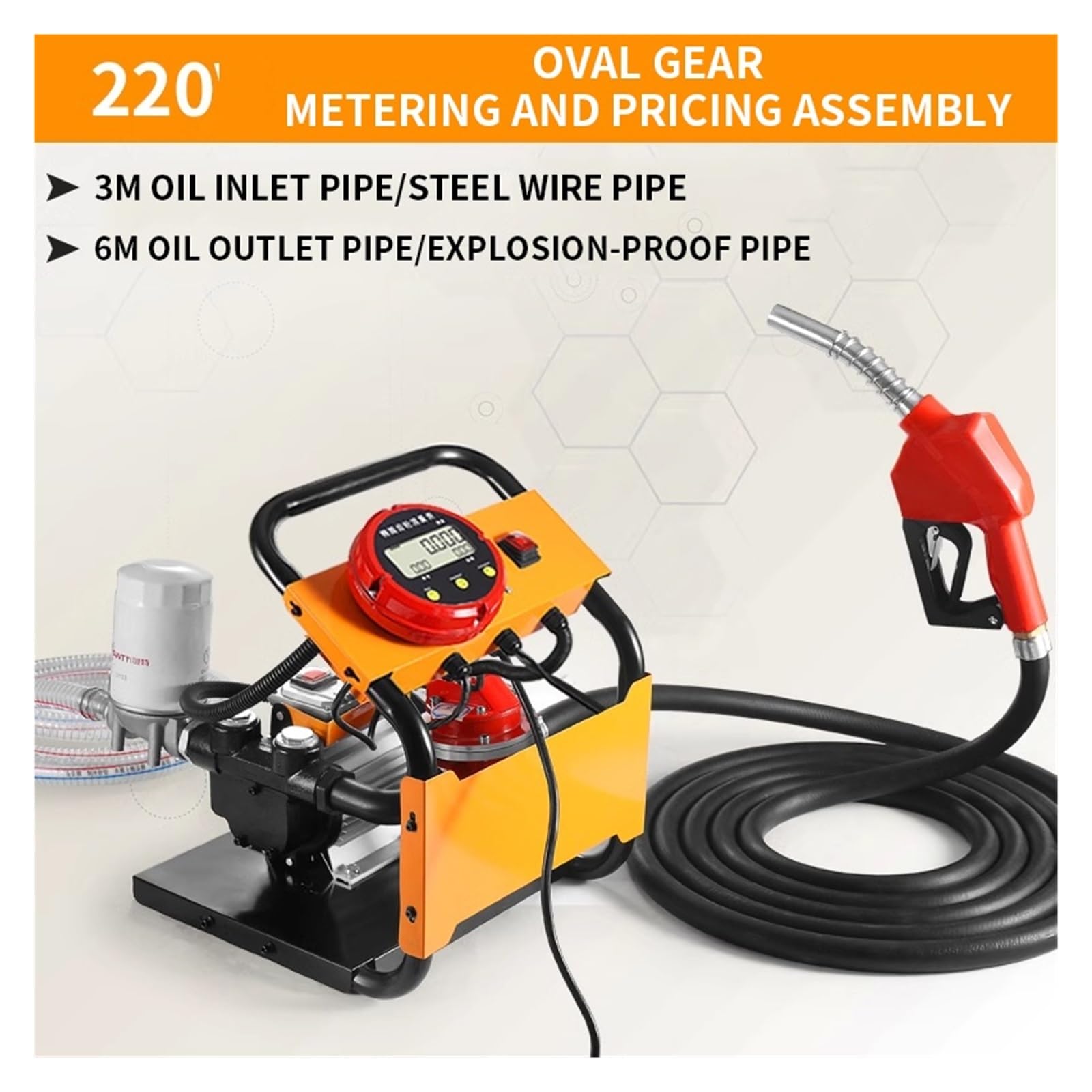 Dozownik paliwa 12 V/24 V/220 V, montowana w pojeździe pompa oleju napędowego o dużym przepływie, mały zespół dozowania i wyceny do oleju transformatorowego naftowo-dieselowego(220)