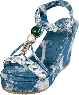 Zapato Botines Marrón Sandalias de moda europeas y americanas para mujer, zapatos de playa con punta abierta, estilo bohemio, color metal, sandalias de banda elástica Botín Invierno Verano