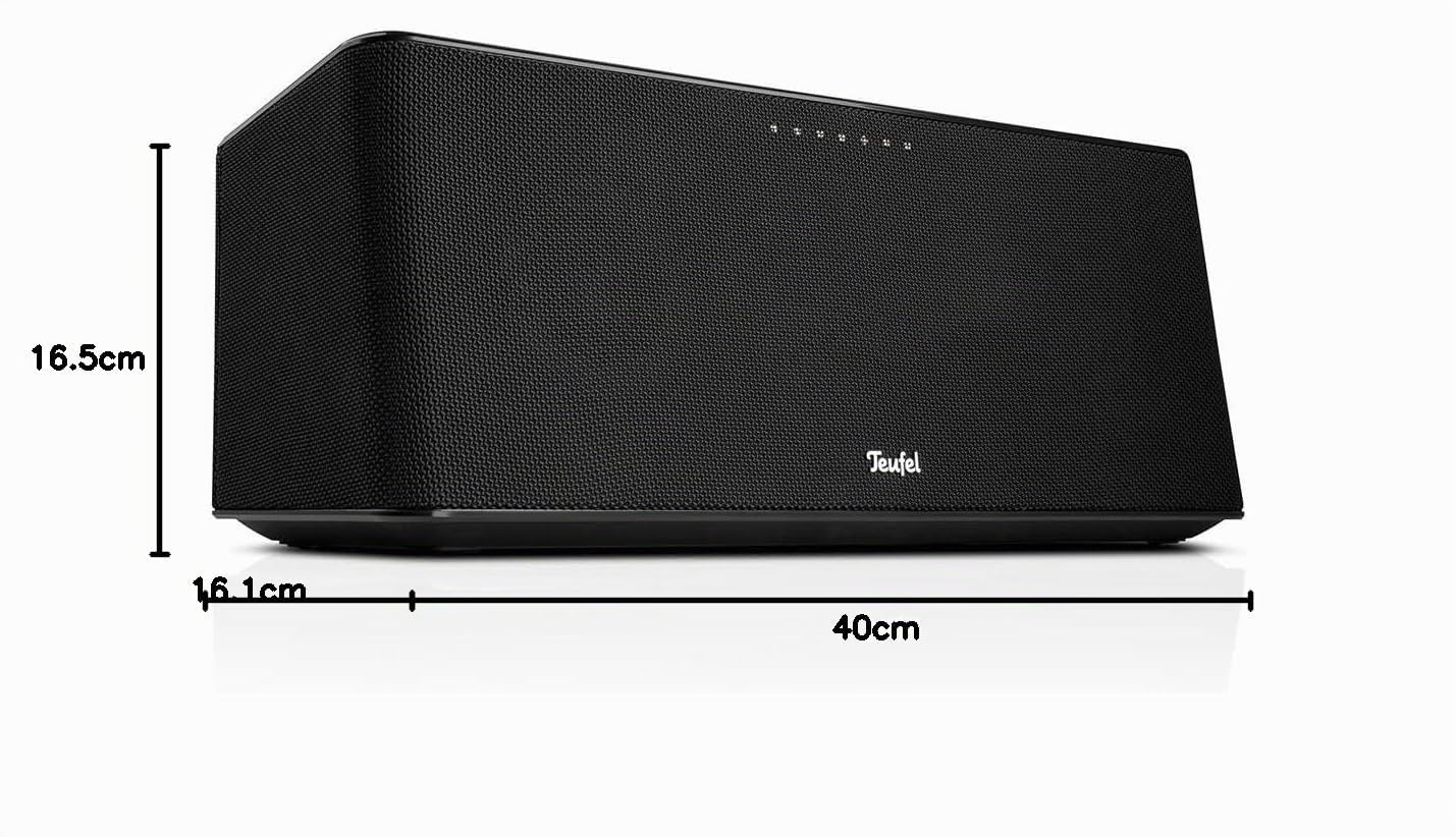 Teufel Motiv® Home - Enceinte connectée Streaming Portable puissante sans-Fil avec WiFi, Airplay 2, Chromecast, Multiroom, Bluetooth - Noir