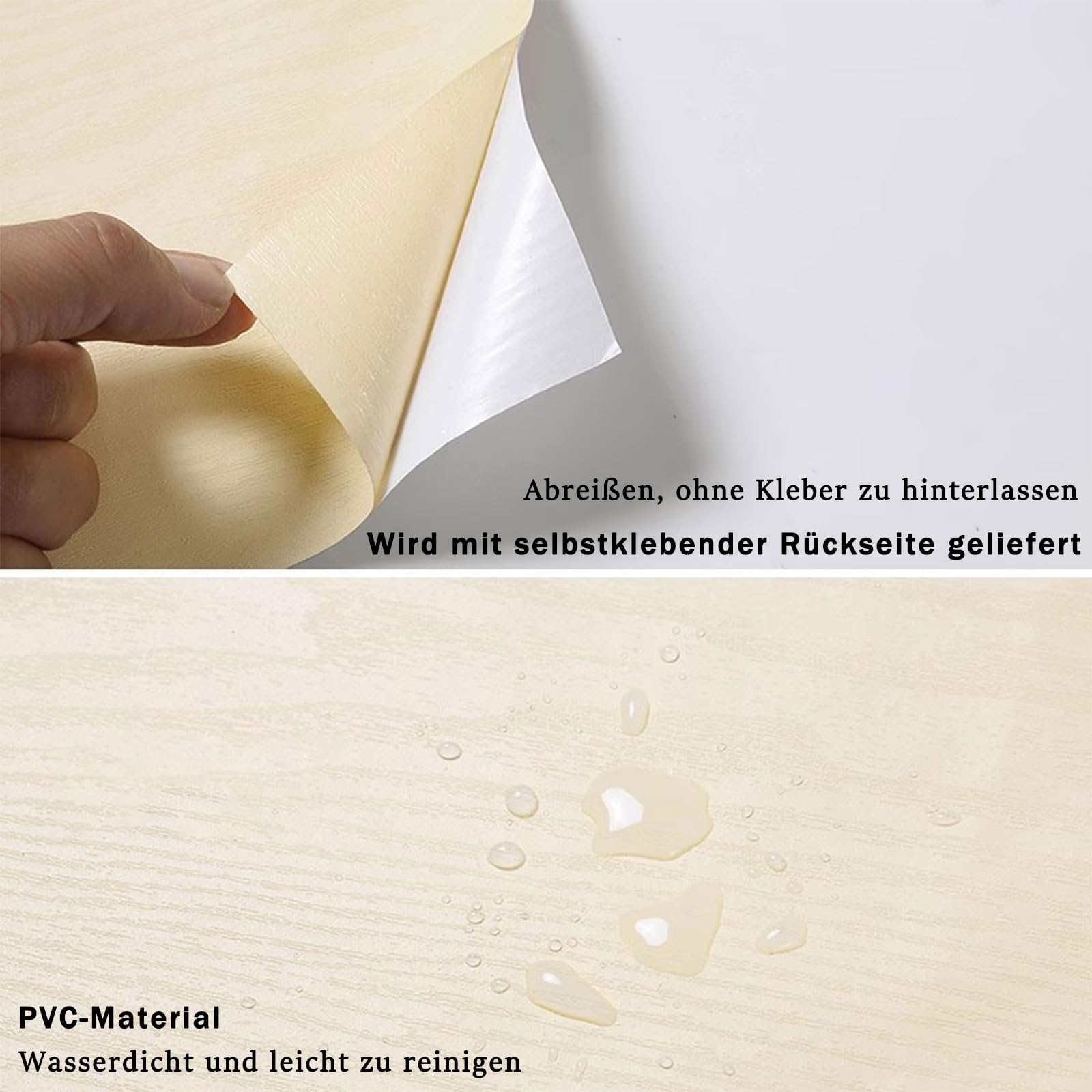 Samoprzylepna tapeta imitująca drewno Samoprzylepna folia meblowa imitująca drewno w rolce wielokolorowa 60cm x (300-1000) cm(Tisch Folie 018,60W x 300L cm)