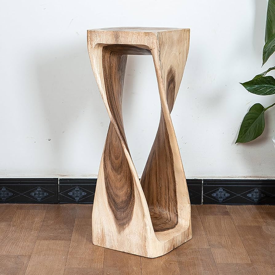 植木台　スツール Amazon.co.jp: [GZGZ] ハイスツール 木製 花台 フラワースタンド