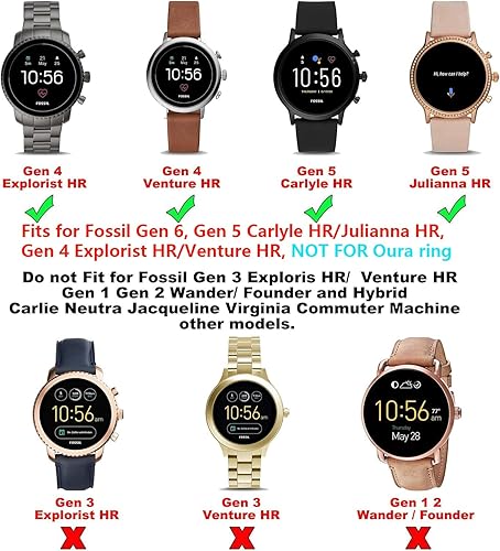 Miniatura 2 de RuenTech Cargador compatible con Fossil Gen 6 Gen 5 Gen 4 Sport Smartwatch Cargador rápido (negro)