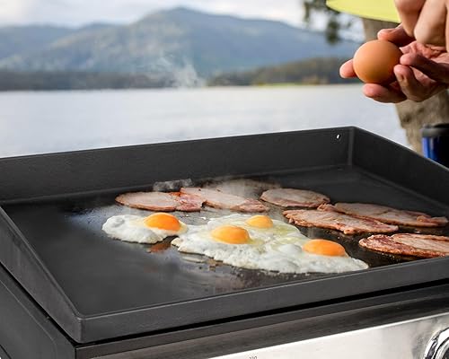 Miniatura 7 de Parrilla plana de hierro fundido para Blackstone de 17 pulgadas con sistema de grasa trasera, repuesto para parrilla portátil Blackstone de 17