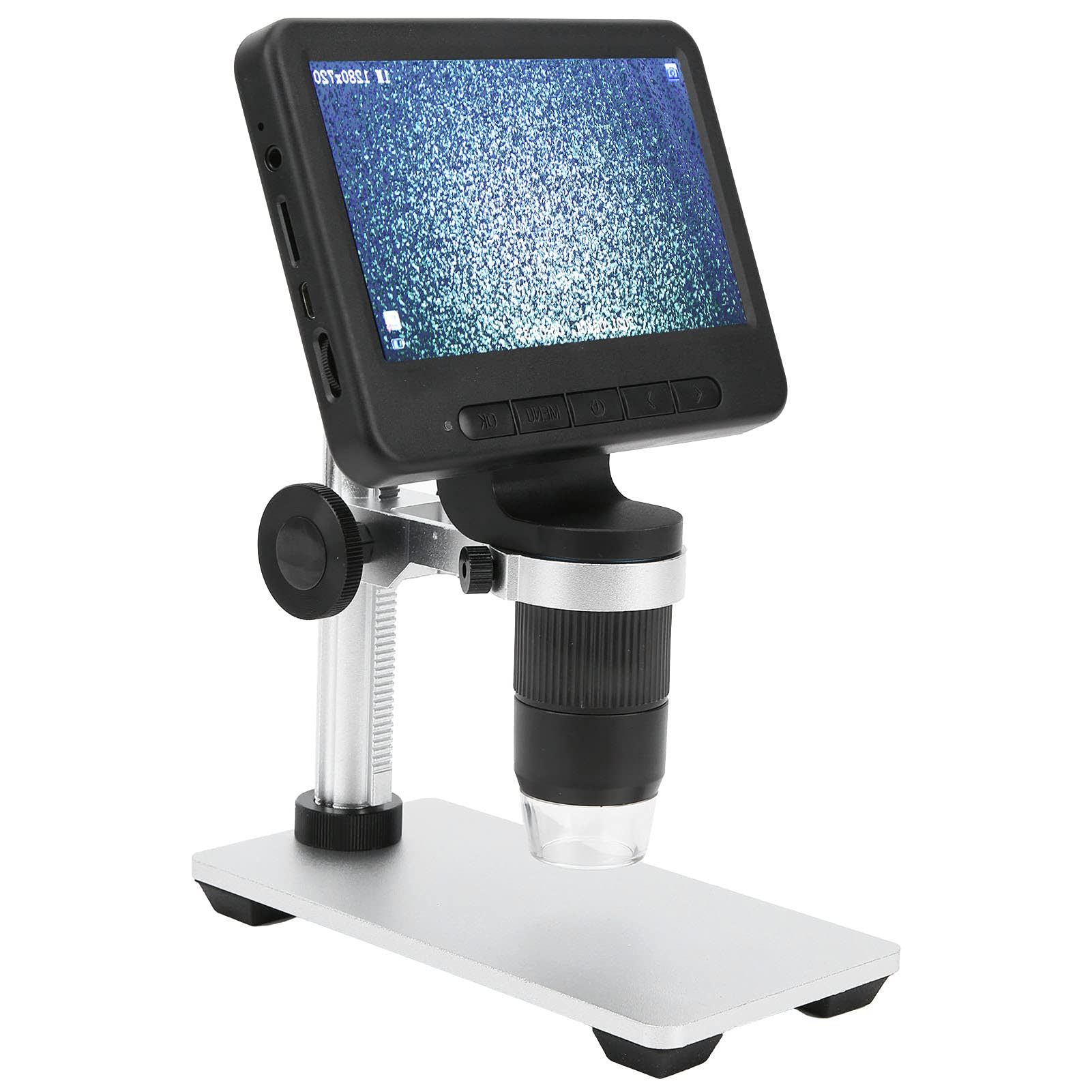 Cocoarm Digitales Mikroskop, ABS-USB-Mikroskop 1080P HD 500 x 1000 mit 8 LEDs, Manuellem Fokus für die PCB-Inspektion, Telefonreparatur, Haut-Kopfhautprüfung auf -iOS-Tablet-Benutzern