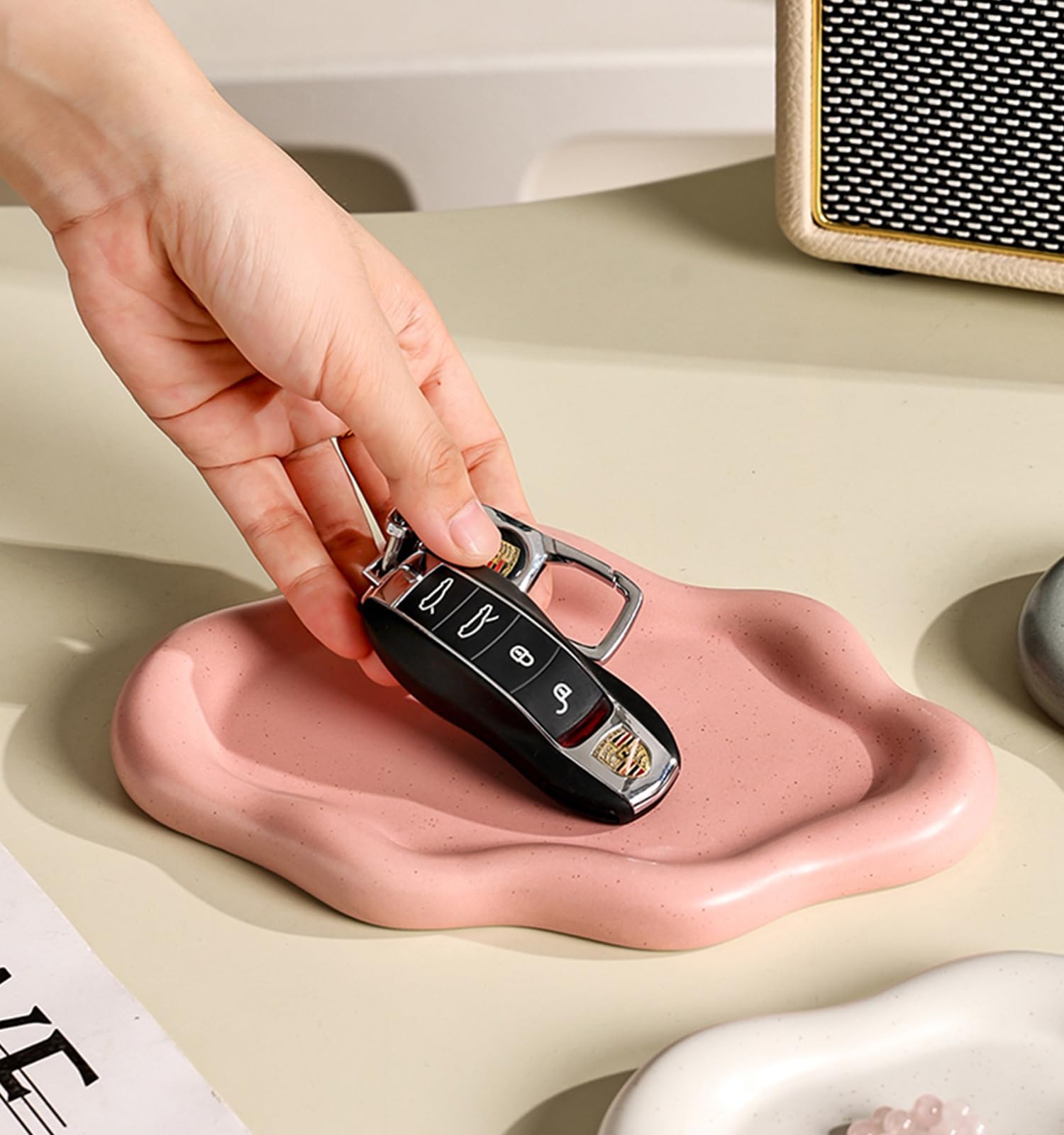 Ceramic Jewelry Dish for Women Jewelry Tray Trinket Dish Vanity Tray, Cloud Ceramic Plate - Image 4