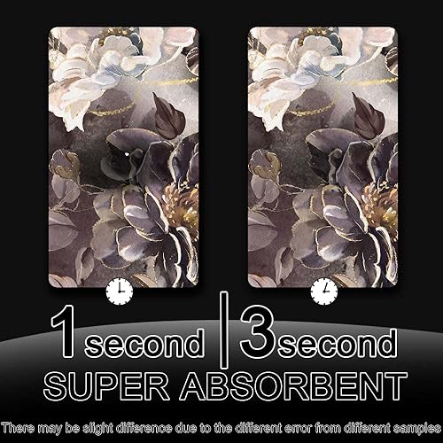 Miniatura 6 de DJSOK Alfombra de baño, pintura al óleo con rosa de flores, antideslizante, súper absorbente, de secado rápido, para debajo de la puerta, fácil de