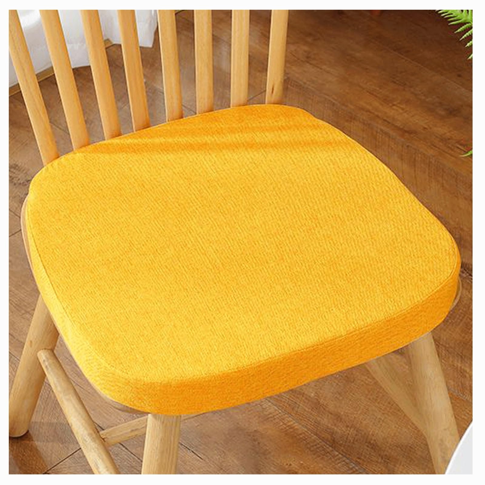 uyeoco 5cm thick Chair Cushions for Dining Chairs Set of 4/2/1, Non Slip Office Seat Cushion and Kitchen Chair Pads with Removable Cover and Ties, (Color : #7, Size : 1pc 41x41x34x5cm)