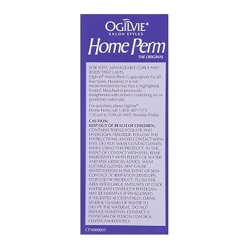 Ogilvie Salon Styles Home Perm The Original for Men & Women - For Color Treated, Thin, Delicate Hair - Lasting Smooth Curls & Waves Before & After Conditioners with Drip Guard - 2 Pc