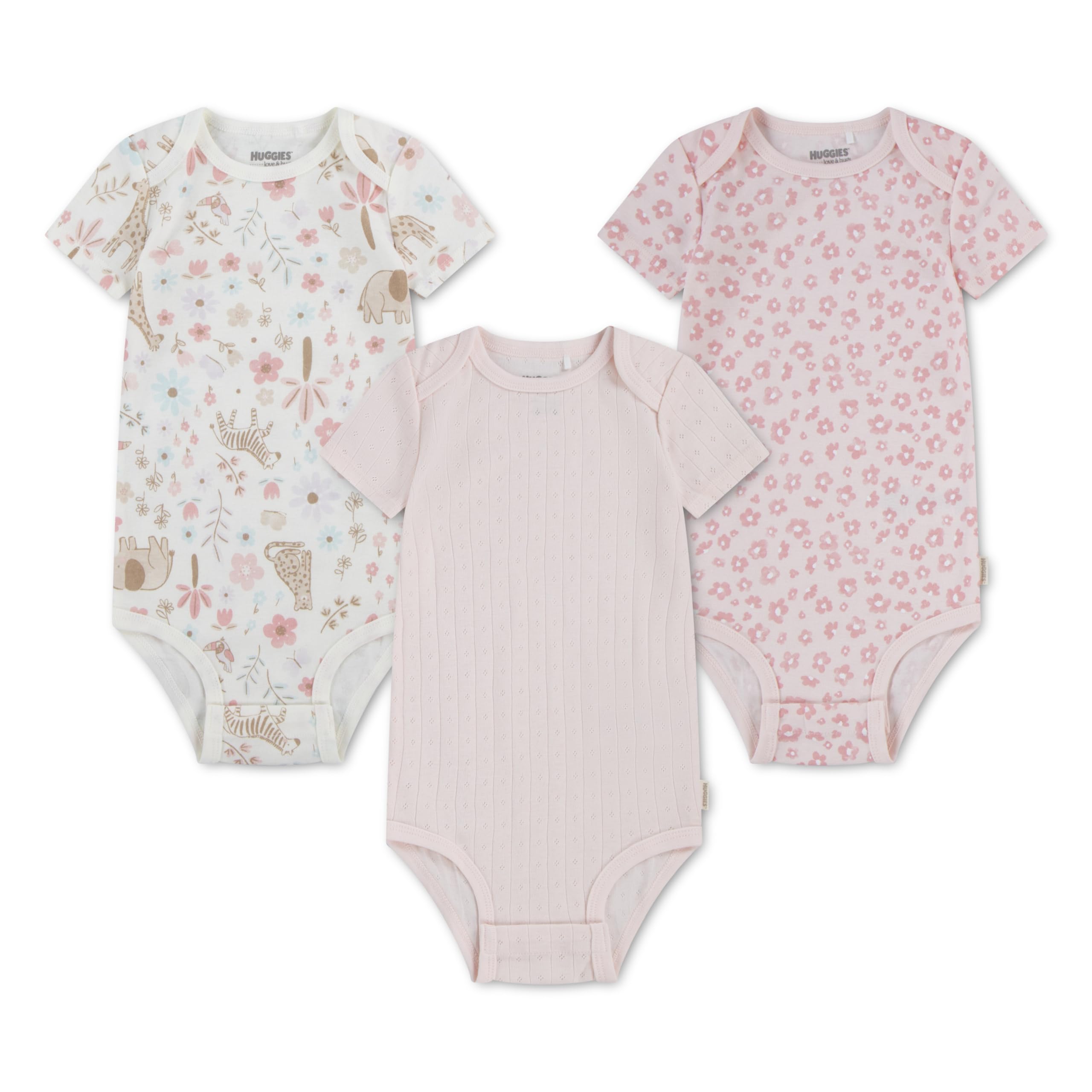 HUGGIES Baby - Mädchen 2d007 HUGGIES 3er-Pack Body (3er Pack)