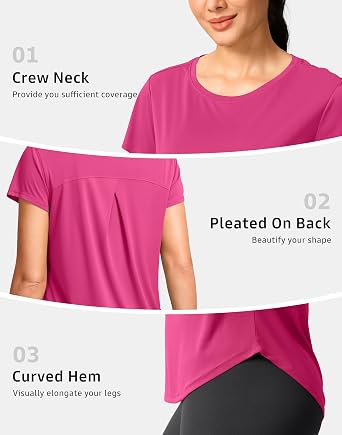 G Gradual Workout Tops for Women Quick Dry Athletic Shirts