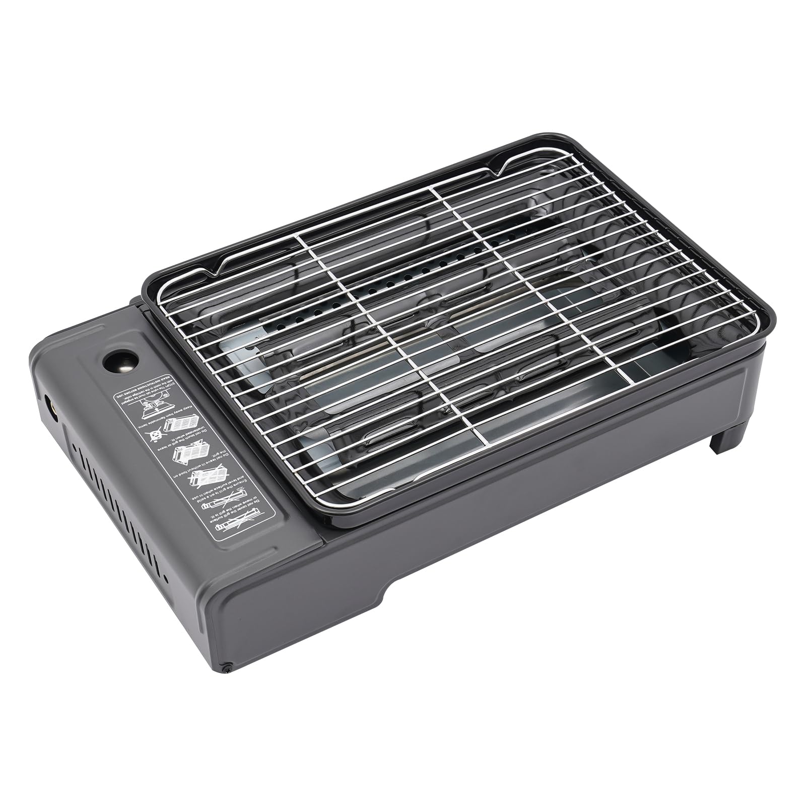 Barbecue à gaz portable avec filet de barbecue, barbecue de table, barbecue de camping, barbecue de pique-nique, pour pique-nique, jardin, terrasse, camping, voyage