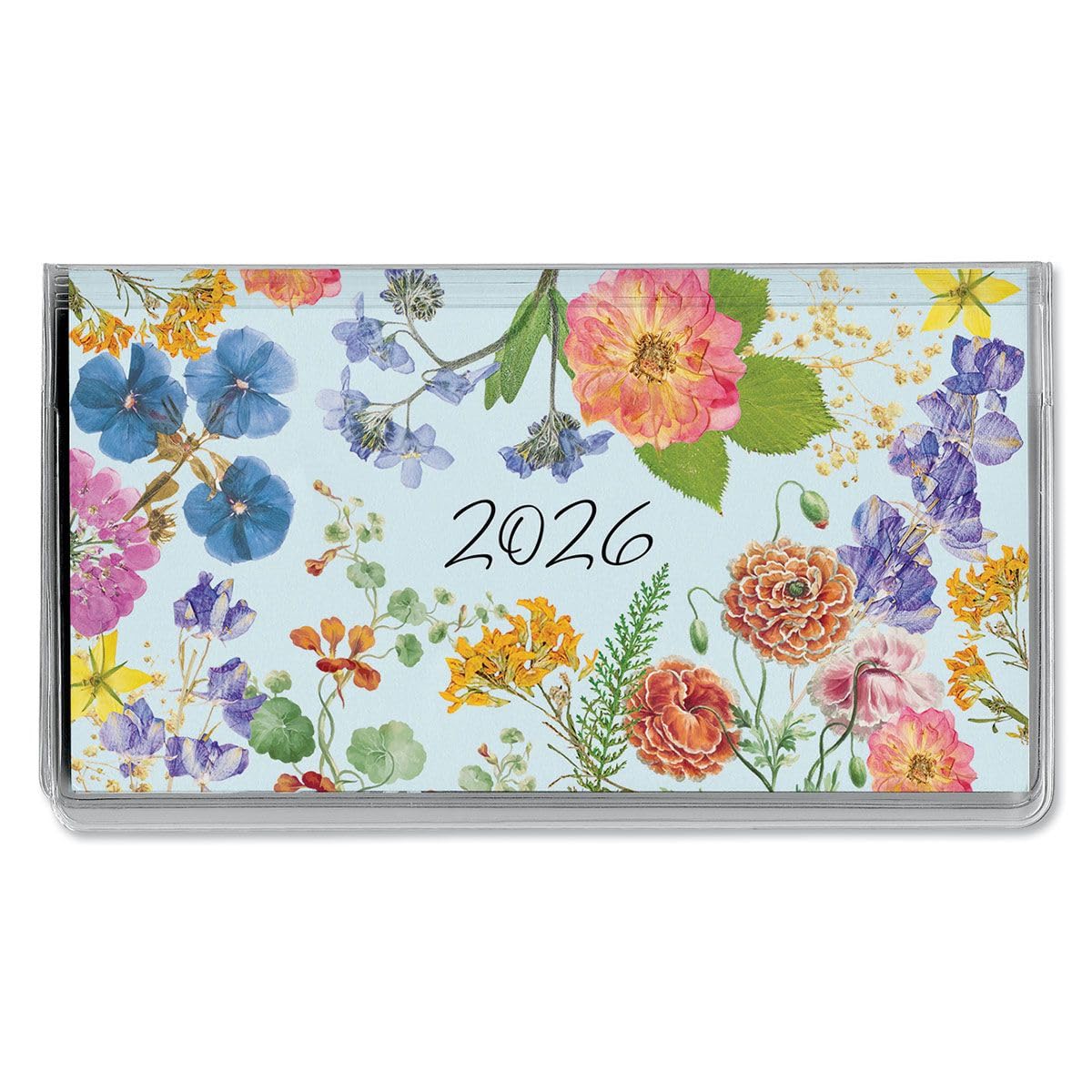 2026 Pressed Flowers Planner Pocket Calendar & Memo Pad, 3.5-Inch x 6.5-Inch Size Closed, Bookstore-Quality Monthly Floral Purse Calendars With 30