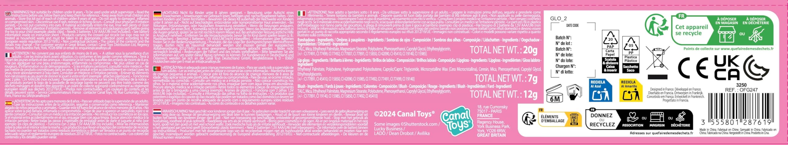 Canal Toys Make Up Style 4 Ever-Mallette Miroir LED Lumineux, Maquillage, pinceaux et Porte-téléphone-dès 8 Ans-OFG 247, Multicolore