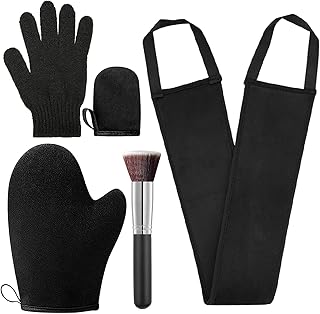 5 Pack Self Tanning Mitt Applicator Kit with Self Tan Mitt applicator Exfoliating Gloves Mini Self Tanner Applicator Mitt Self Tanner Mitt Tan Applicator Mitt Sunless Tanning Mitt Gloves