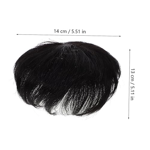 Miniatura 2 de Peluca de pelo para hombre, parche calvo masculino, pieza de peluca invisible, bloque de repuesto 5.1x5.5 in